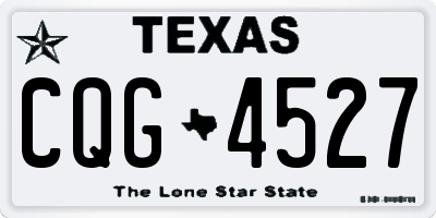 TX license plate CQG4527