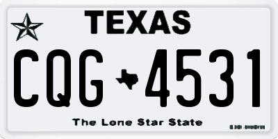 TX license plate CQG4531