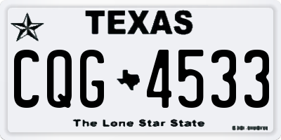 TX license plate CQG4533