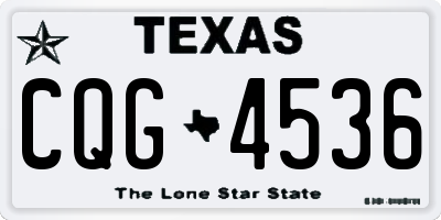 TX license plate CQG4536
