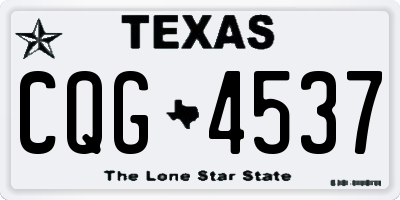 TX license plate CQG4537
