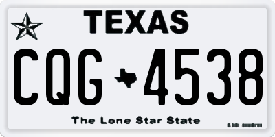 TX license plate CQG4538