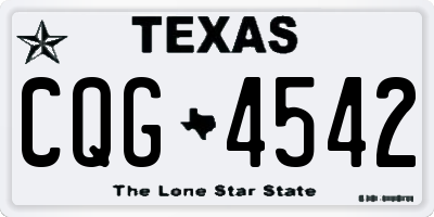 TX license plate CQG4542
