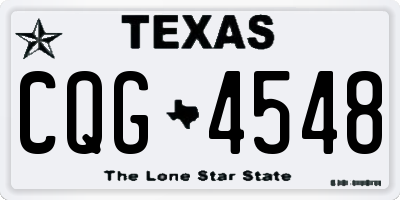 TX license plate CQG4548