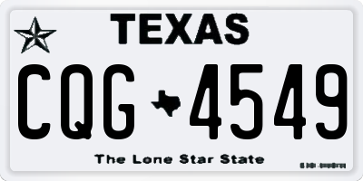 TX license plate CQG4549