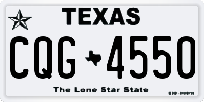 TX license plate CQG4550
