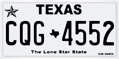 TX license plate CQG4552