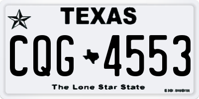 TX license plate CQG4553