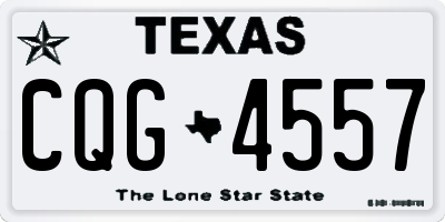 TX license plate CQG4557