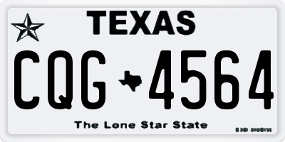 TX license plate CQG4564