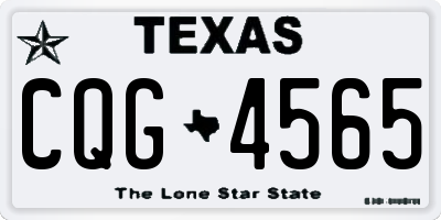 TX license plate CQG4565