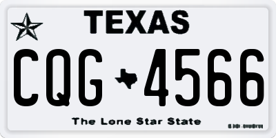 TX license plate CQG4566