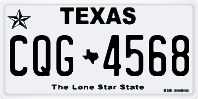 TX license plate CQG4568