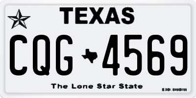 TX license plate CQG4569