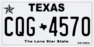 TX license plate CQG4570