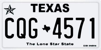 TX license plate CQG4571