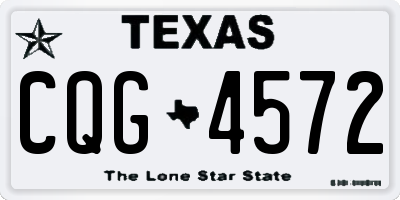 TX license plate CQG4572
