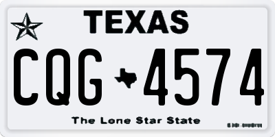 TX license plate CQG4574