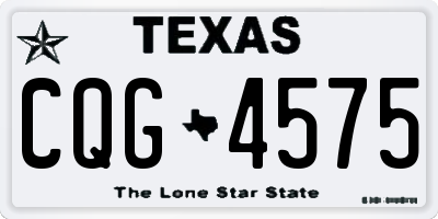 TX license plate CQG4575