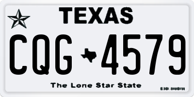 TX license plate CQG4579