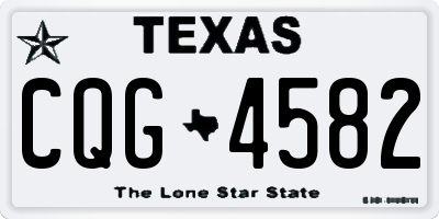 TX license plate CQG4582
