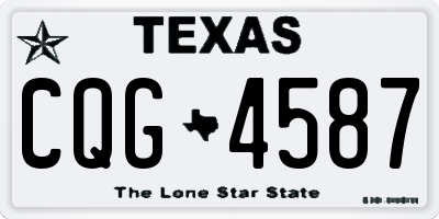 TX license plate CQG4587