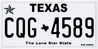 TX license plate CQG4589