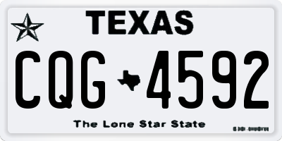 TX license plate CQG4592