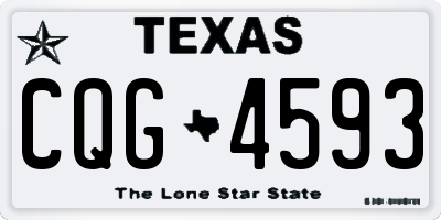 TX license plate CQG4593