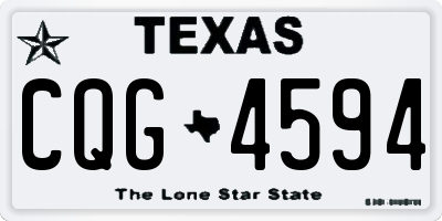 TX license plate CQG4594