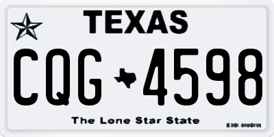TX license plate CQG4598
