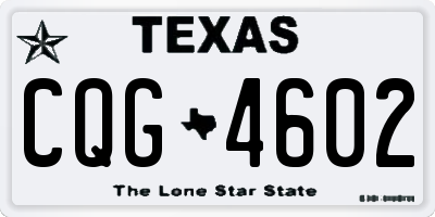 TX license plate CQG4602