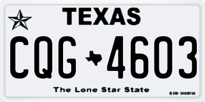 TX license plate CQG4603