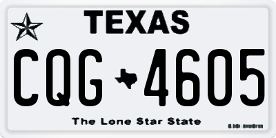 TX license plate CQG4605