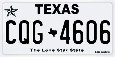 TX license plate CQG4606