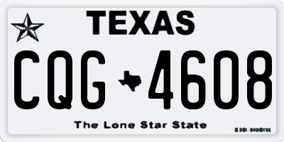 TX license plate CQG4608