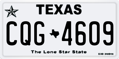 TX license plate CQG4609