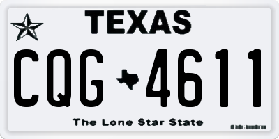 TX license plate CQG4611