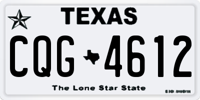 TX license plate CQG4612
