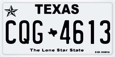 TX license plate CQG4613