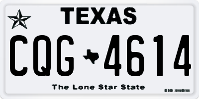TX license plate CQG4614