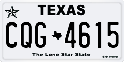 TX license plate CQG4615