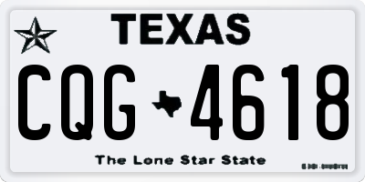 TX license plate CQG4618