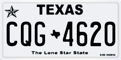 TX license plate CQG4620