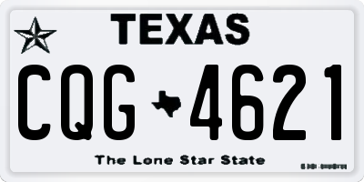 TX license plate CQG4621
