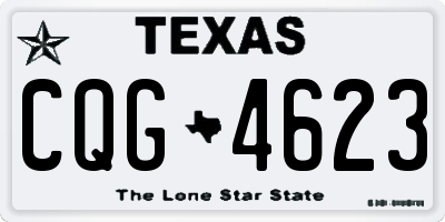 TX license plate CQG4623