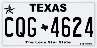 TX license plate CQG4624