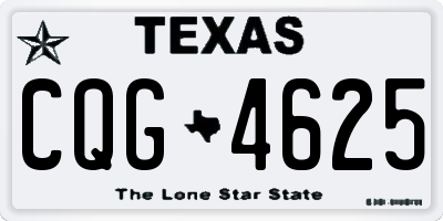 TX license plate CQG4625