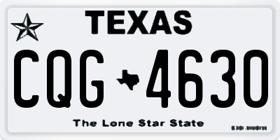 TX license plate CQG4630