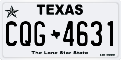 TX license plate CQG4631
